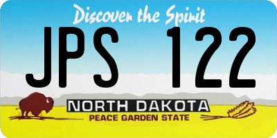 ND license plate JPS122