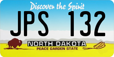 ND license plate JPS132