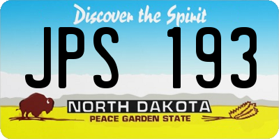 ND license plate JPS193