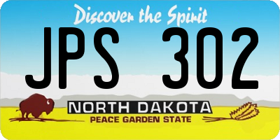ND license plate JPS302