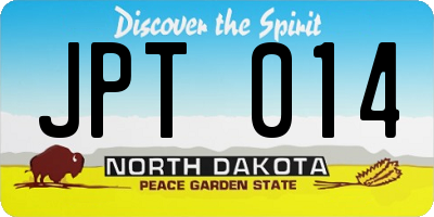 ND license plate JPT014