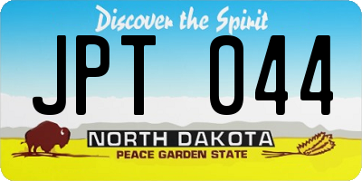 ND license plate JPT044