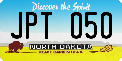 ND license plate JPT050