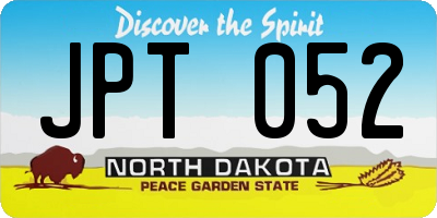 ND license plate JPT052