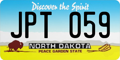 ND license plate JPT059