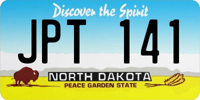 ND license plate JPT141