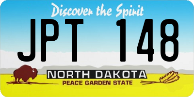ND license plate JPT148