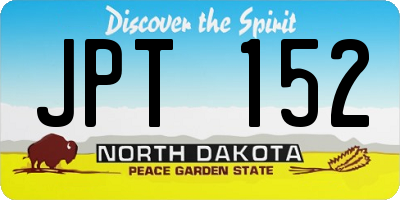 ND license plate JPT152