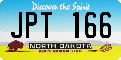 ND license plate JPT166