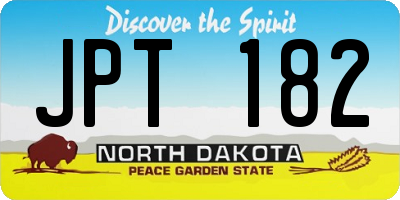ND license plate JPT182