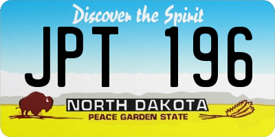ND license plate JPT196
