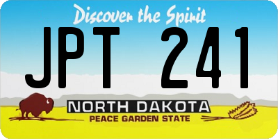 ND license plate JPT241