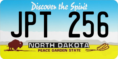 ND license plate JPT256
