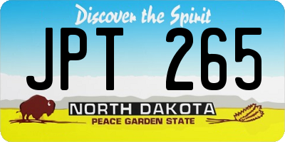 ND license plate JPT265