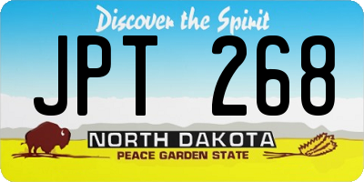 ND license plate JPT268