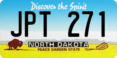 ND license plate JPT271