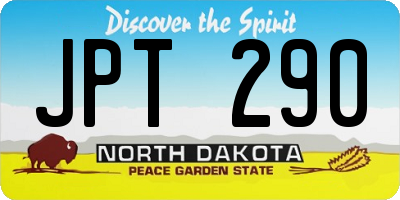ND license plate JPT290