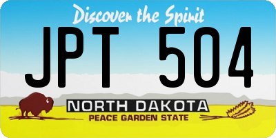 ND license plate JPT504