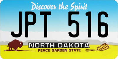 ND license plate JPT516