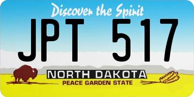ND license plate JPT517
