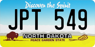 ND license plate JPT549