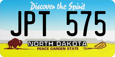 ND license plate JPT575