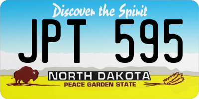 ND license plate JPT595