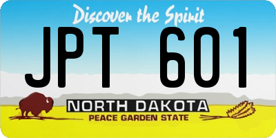 ND license plate JPT601