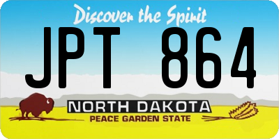 ND license plate JPT864