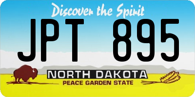 ND license plate JPT895