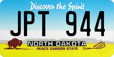 ND license plate JPT944