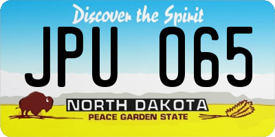ND license plate JPU065