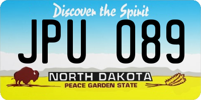 ND license plate JPU089
