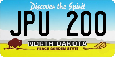ND license plate JPU200
