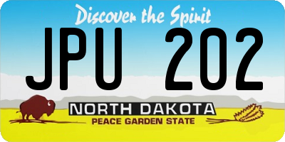 ND license plate JPU202