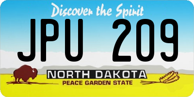 ND license plate JPU209