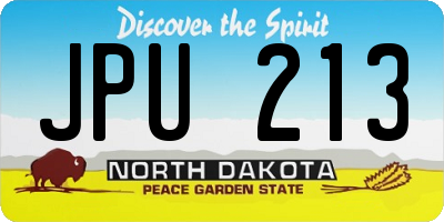 ND license plate JPU213
