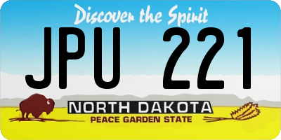 ND license plate JPU221