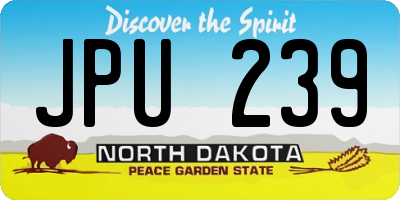 ND license plate JPU239