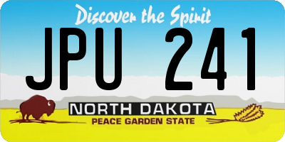 ND license plate JPU241