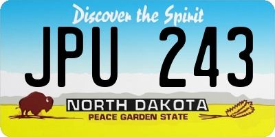 ND license plate JPU243