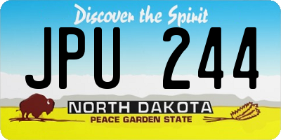 ND license plate JPU244