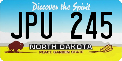 ND license plate JPU245
