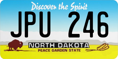 ND license plate JPU246