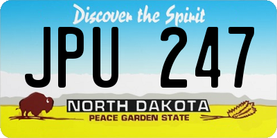 ND license plate JPU247