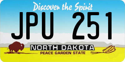 ND license plate JPU251