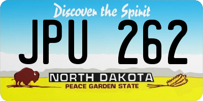 ND license plate JPU262