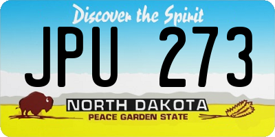 ND license plate JPU273