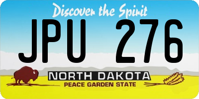 ND license plate JPU276