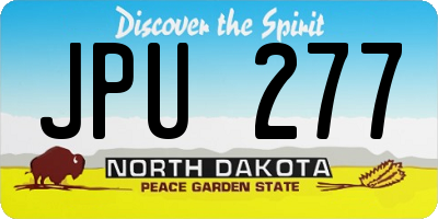 ND license plate JPU277